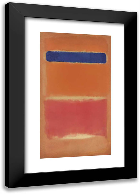 Blue Over Red 17x24 Black Modern Wood Framed Art Print Poster by Rothko, Mark