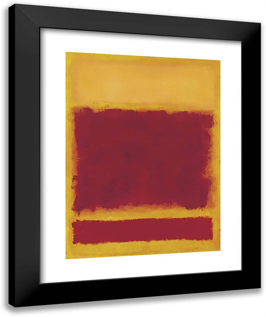 Composition 20x24 Black Modern Wood Framed Art Print Poster by Rothko, Mark