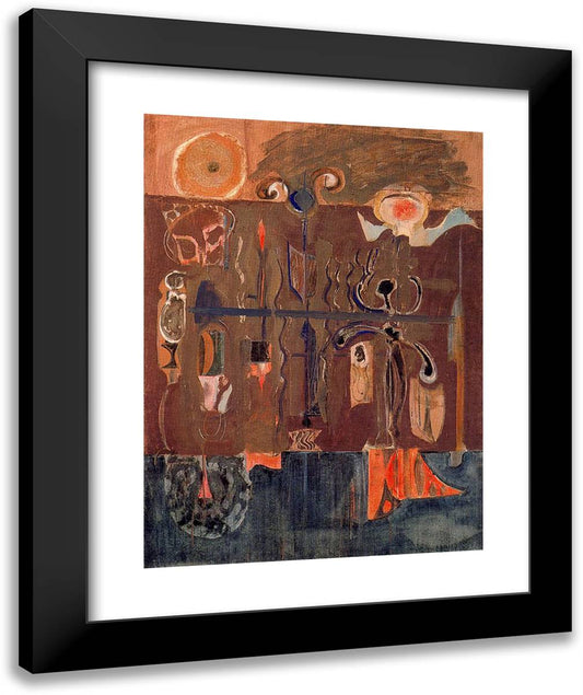 Fantasy 20x24 Black Modern Wood Framed Art Print Poster by Rothko, Mark