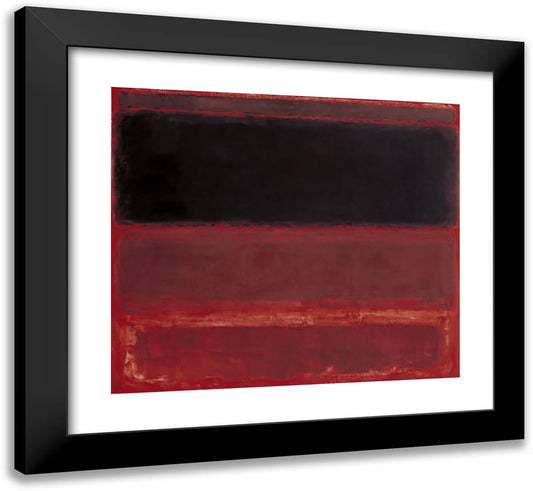 Four Darks in Red 22x20 Black Modern Wood Framed Art Print Poster by Rothko, Mark