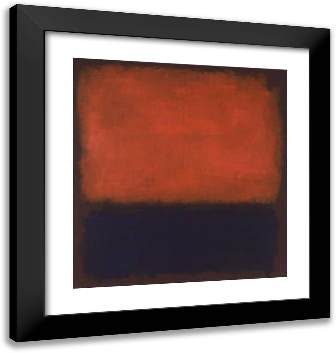 No. 14 20x21 Black Modern Wood Framed Art Print Poster by Rothko, Mark