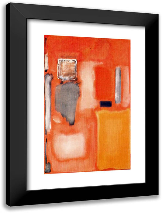 No. 19 18x24 Black Modern Wood Framed Art Print Poster by Rothko, Mark