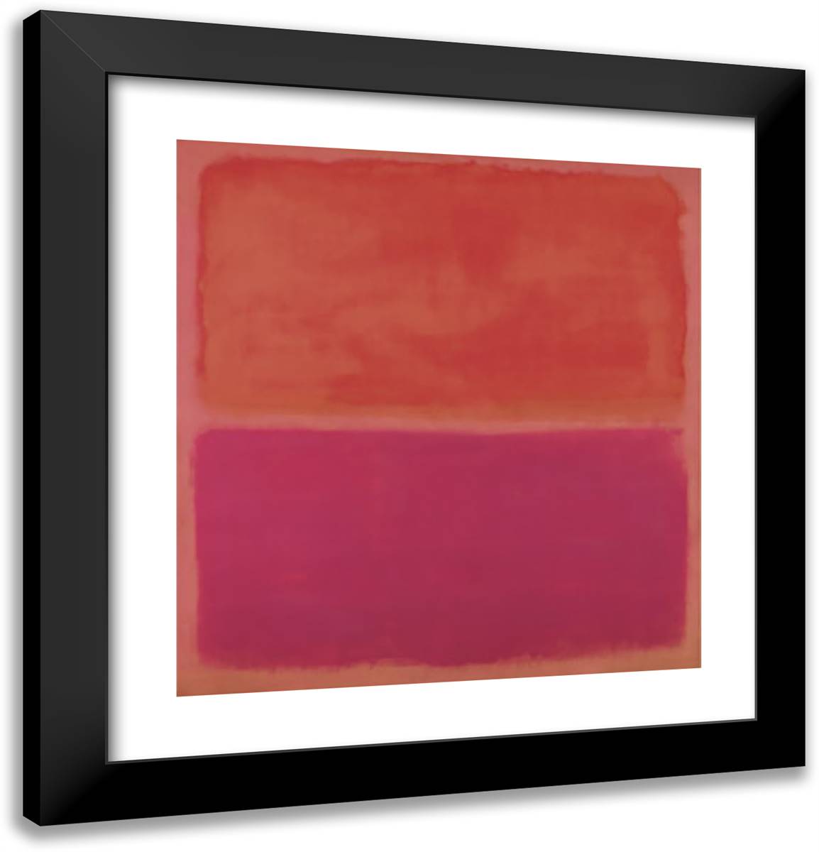 No. 3 20x21 Black Modern Wood Framed Art Print Poster by Rothko, Mark