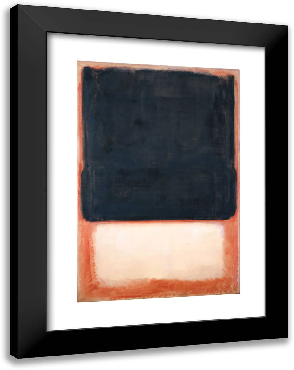 No. 7 (Dark Over Light) 18x24 Black Modern Wood Framed Art Print Poster by Rothko, Mark