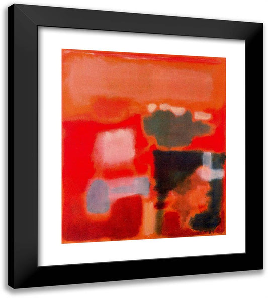 No.1 20x22 Black Modern Wood Framed Art Print Poster by Rothko, Mark