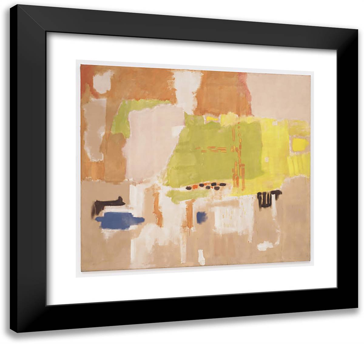 No.1 (Untitled) 21x20 Black Modern Wood Framed Art Print Poster by Rothko, Mark