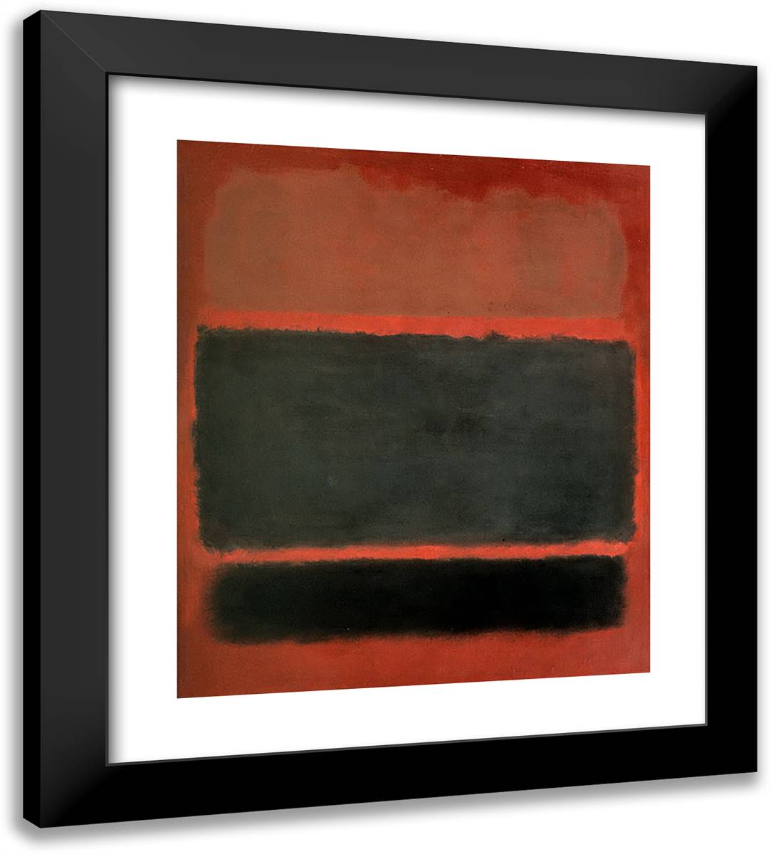 No.20 20x22 Black Modern Wood Framed Art Print Poster by Rothko, Mark