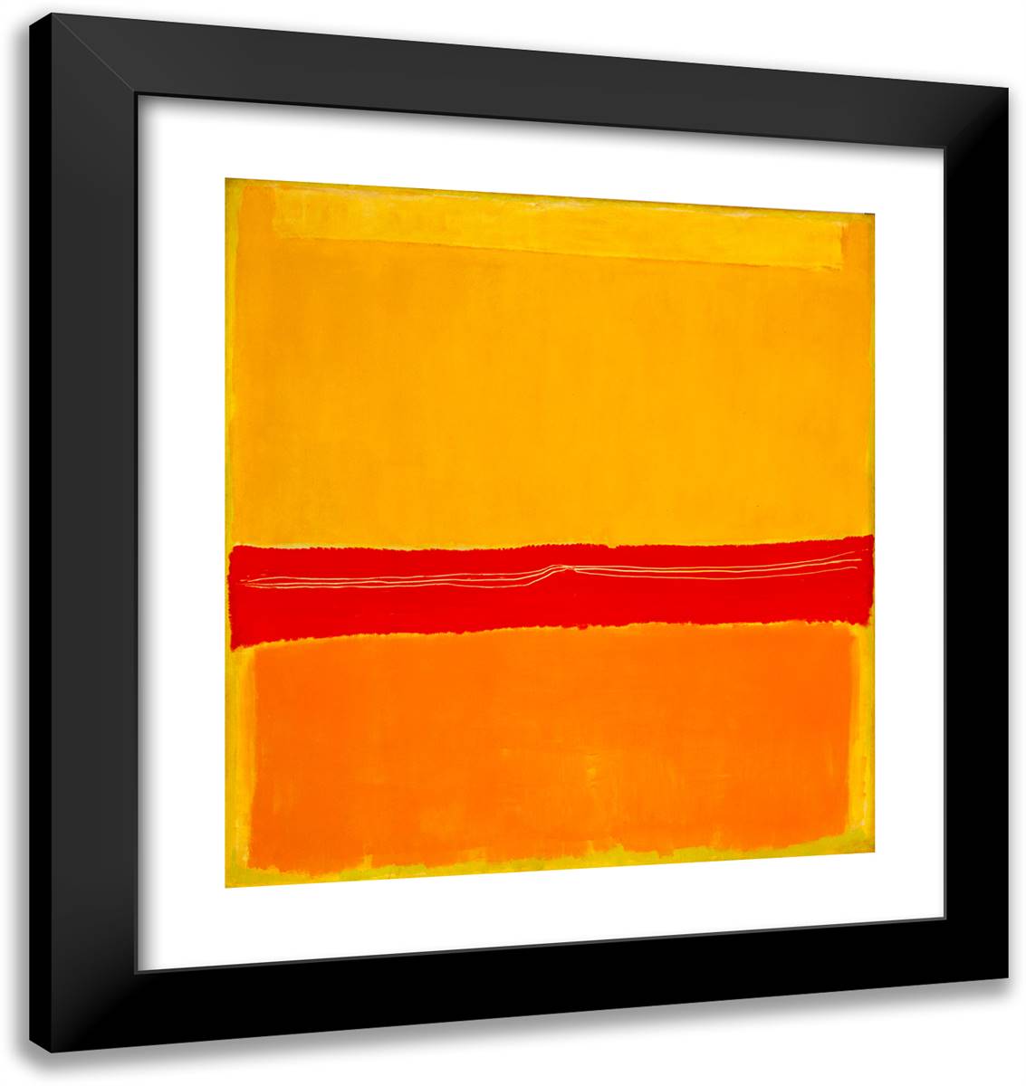 No.5No.22 20x21 Black Modern Wood Framed Art Print Poster by Rothko, Mark