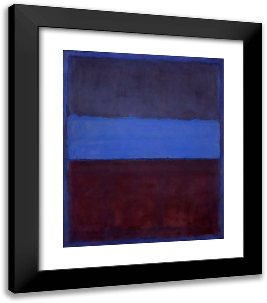 No.61 (Rust and Blue) 20x23 Black Modern Wood Framed Art Print Poster by Rothko, Mark