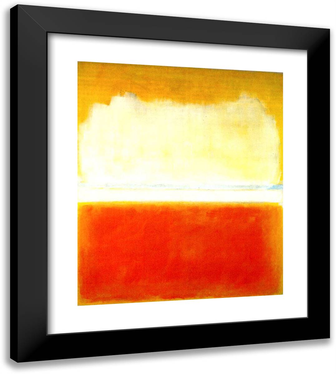 No.8 20x23 Black Modern Wood Framed Art Print Poster by Rothko, Mark