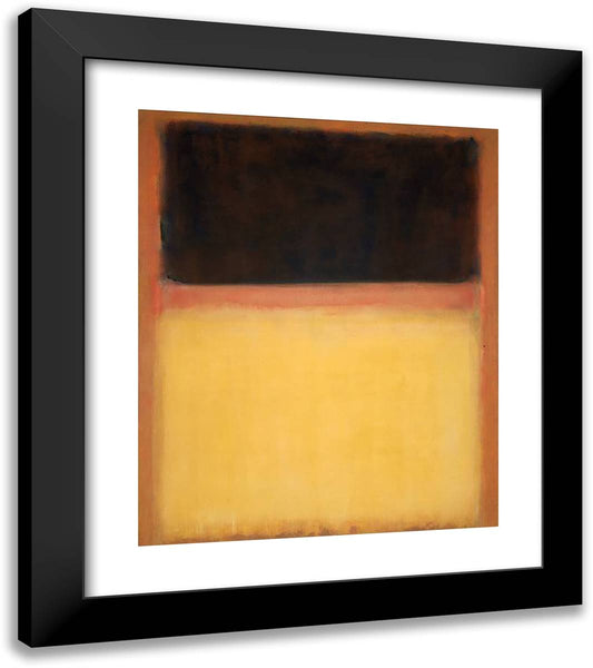 No.9 (Dark Over Light Earth) 20x23 Black Modern Wood Framed Art Print Poster by Rothko, Mark