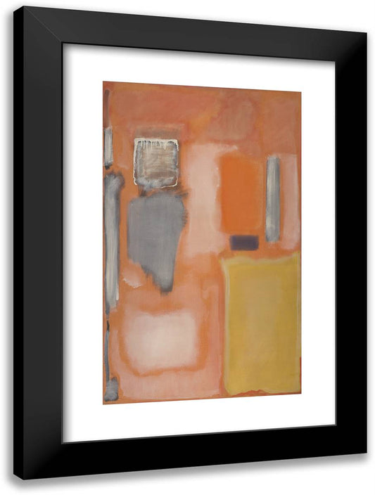 Number 19 17x24 Black Modern Wood Framed Art Print Poster by Rothko, Mark