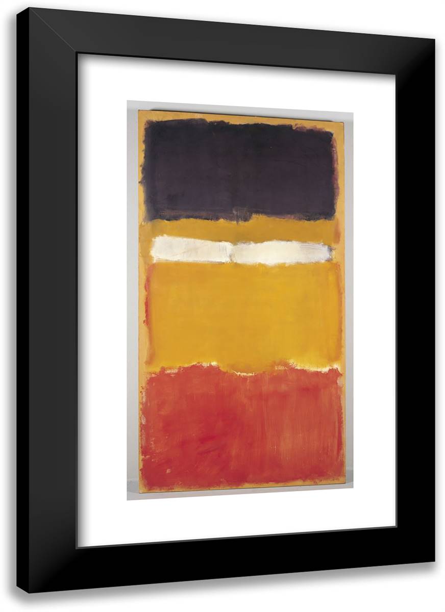 Number 24 (Untitled) 17x24 Black Modern Wood Framed Art Print Poster by Rothko, Mark