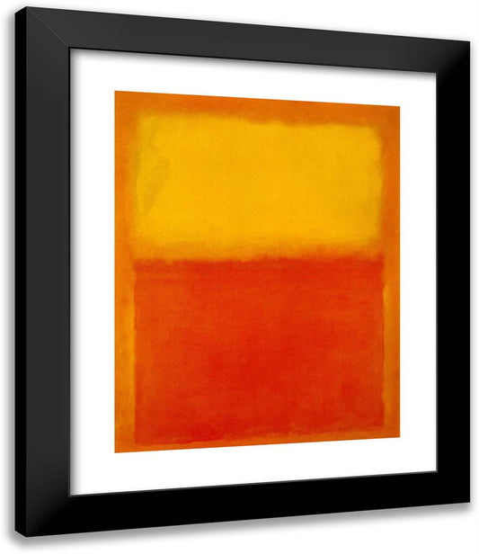 Orange and Yellow 20x24 Black Modern Wood Framed Art Print Poster by Rothko, Mark