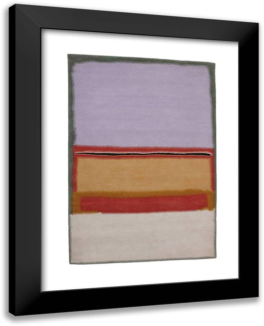 Orange Over VIolet 19x24 Black Modern Wood Framed Art Print Poster by Rothko, Mark