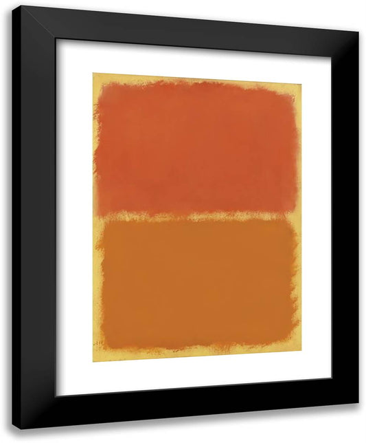 Orange, Red, Orange 19x24 Black Modern Wood Framed Art Print Poster by Rothko, Mark