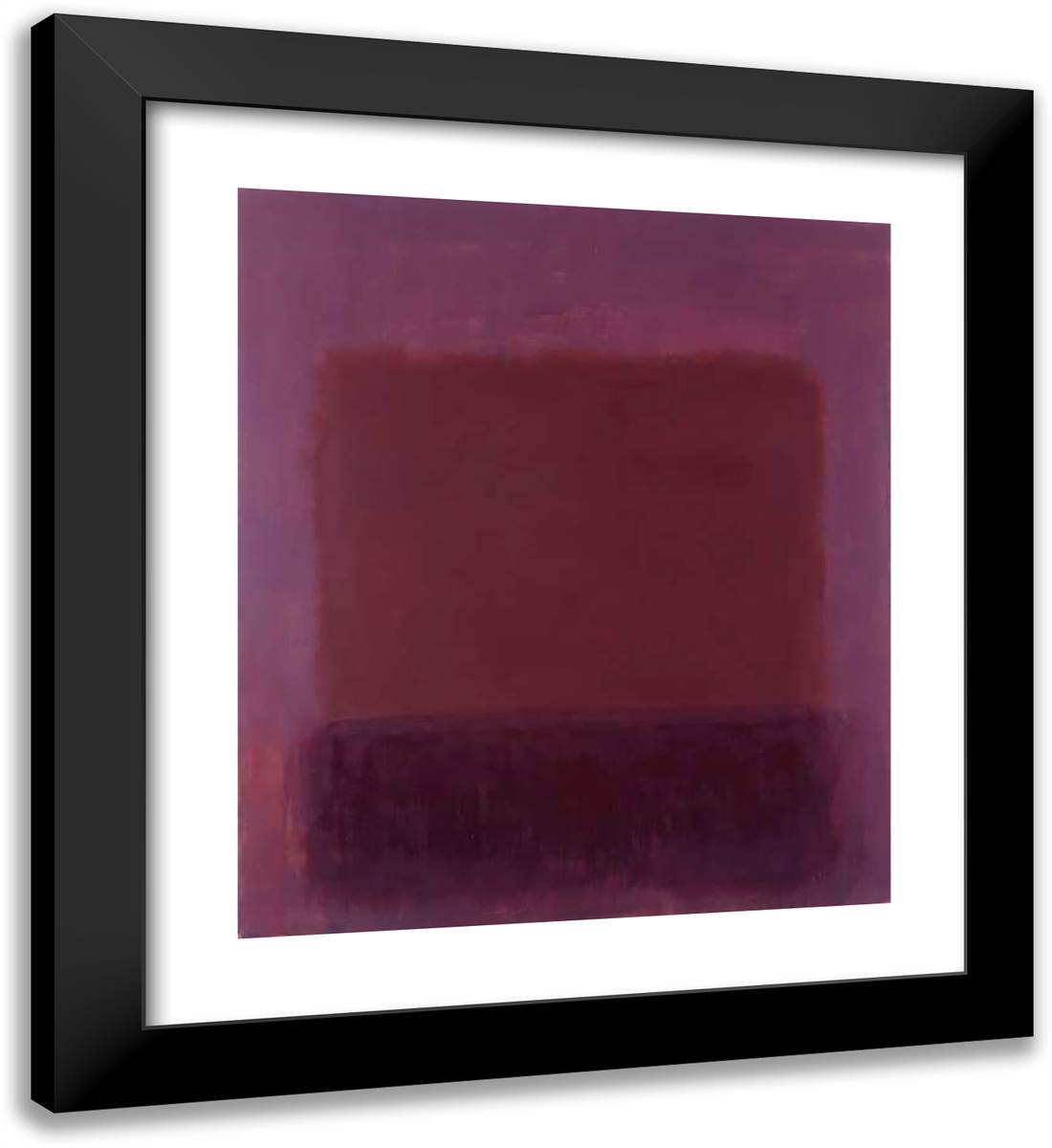 Purple Brown 20x22 Black Modern Wood Framed Art Print Poster by Rothko, Mark