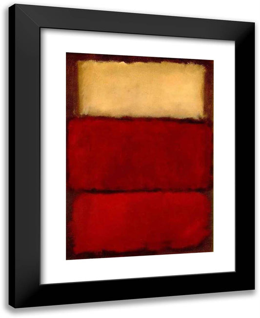 Red 19x24 Black Modern Wood Framed Art Print Poster by Rothko, Mark