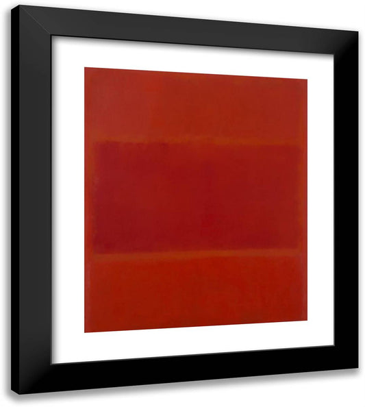 Red and Orange 20x23 Black Modern Wood Framed Art Print Poster by Rothko, Mark