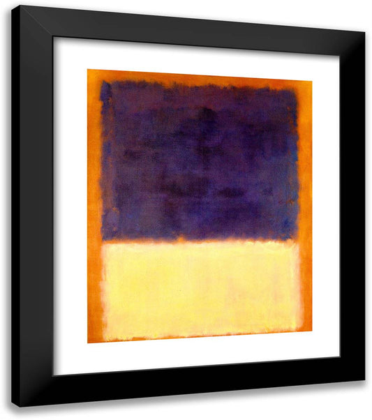 Red, Orange, Tan and Purple  20x23 Black Modern Wood Framed Art Print Poster by Rothko, Mark