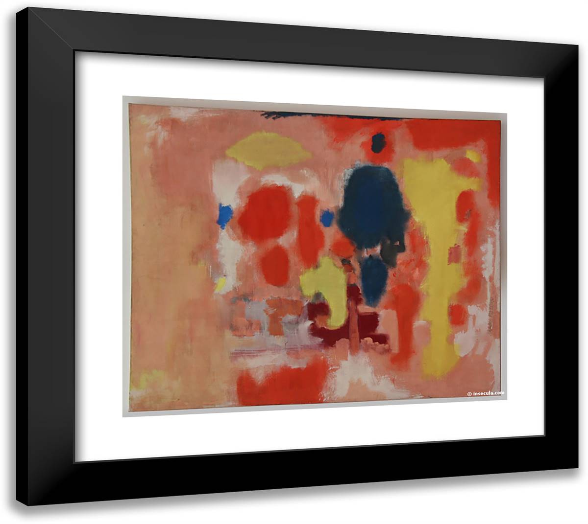 Untitled II 22x20 Black Modern Wood Framed Art Print Poster by Rothko, Mark