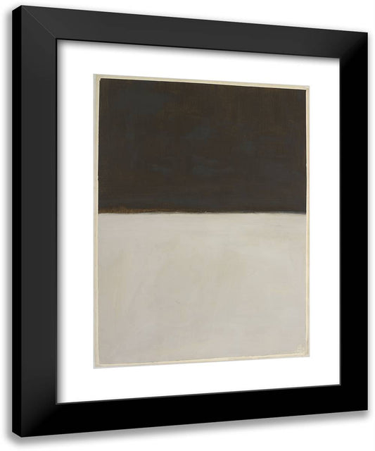 Untitled (Brown and Gray) 19x24 Black Modern Wood Framed Art Print Poster by Rothko, Mark