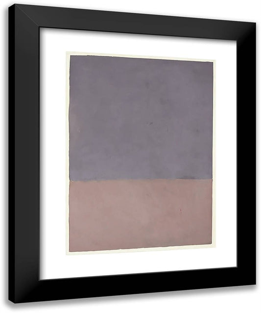 Untitled (Gray and Mauve) 20x24 Black Modern Wood Framed Art Print Poster by Rothko, Mark