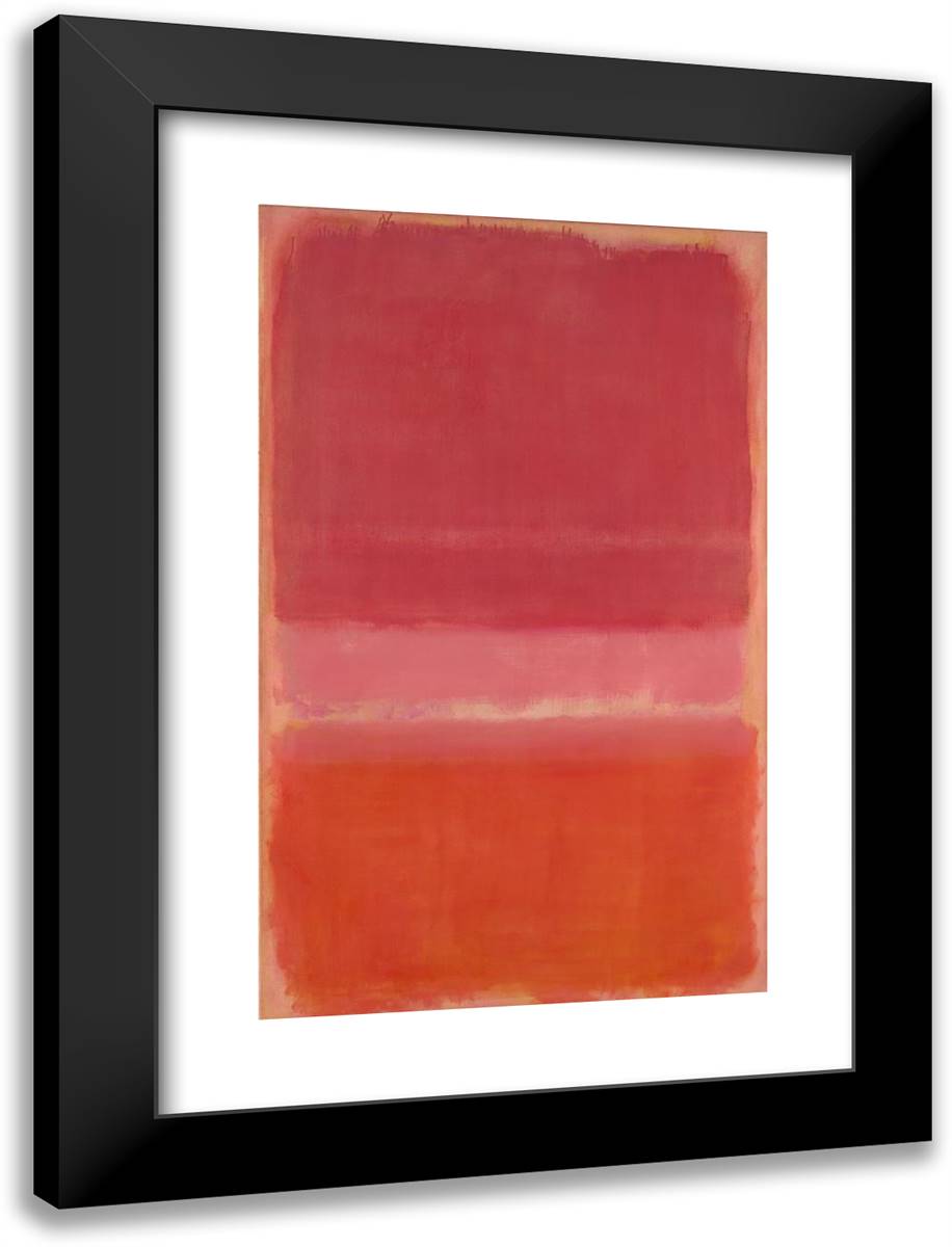 Untitled (Red) 18x24 Black Modern Wood Framed Art Print Poster by Rothko, Mark