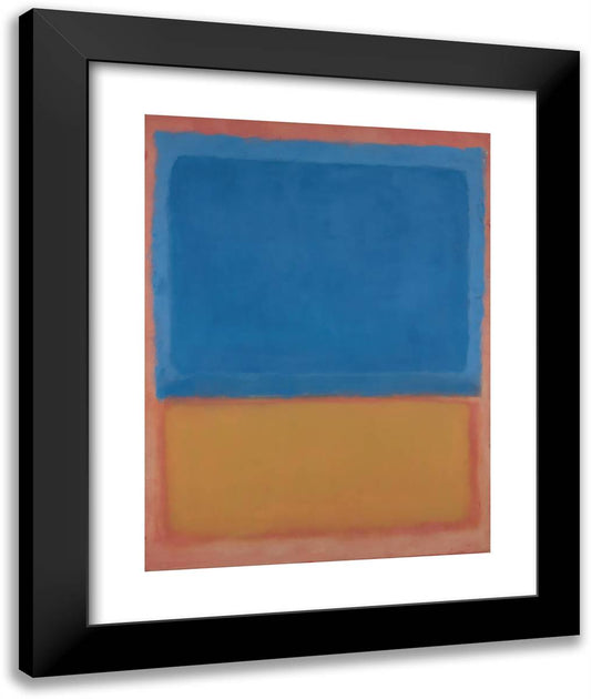 Untitled (Red, Blue, Orange) 20x24 Black Modern Wood Framed Art Print Poster by Rothko, Mark