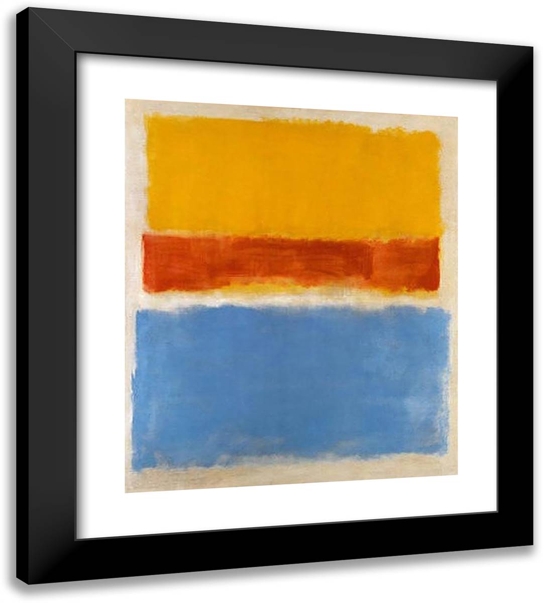 Untitled (Yellow, Red and Blue) 20x22 Black Modern Wood Framed Art Print Poster by Rothko, Mark