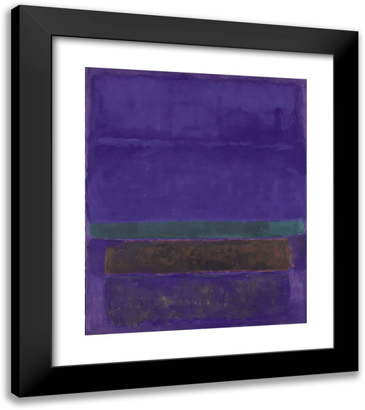 Untitled [Blue, Green, and Brown] 20x23 Black Modern Wood Framed Art Print Poster by Rothko, Mark