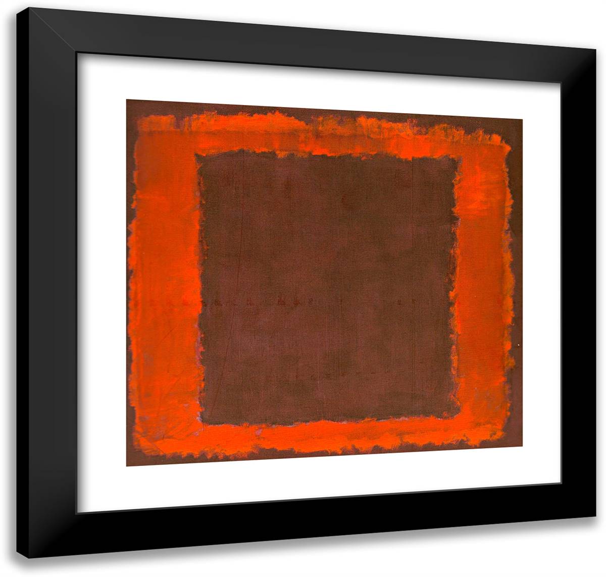 Untitled Mural for End Wall 21x20 Black Modern Wood Framed Art Print Poster by Rothko, Mark