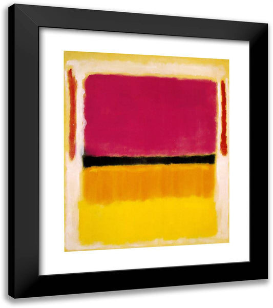 Violet, Black, Orange, Yellow on White and Red 20x23 Black Modern Wood Framed Art Print Poster by Rothko, Mark