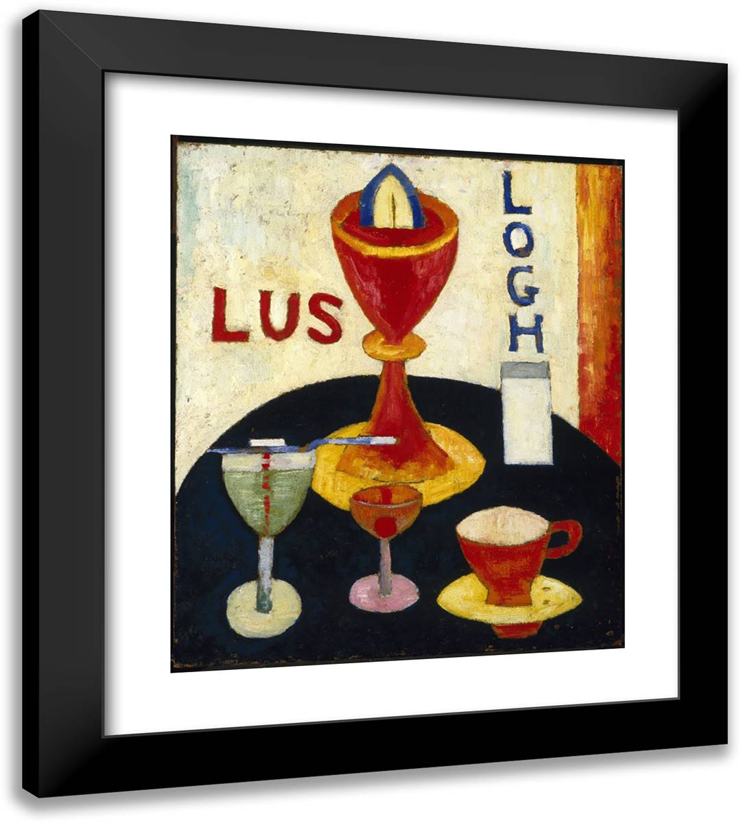 Handsome Drinks 20x22 Black Modern Wood Framed Art Print Poster by Hartley, Marsden
