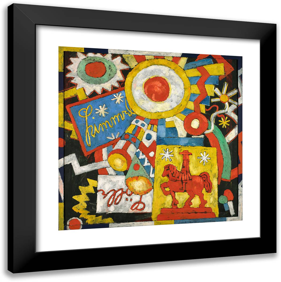 Himmel 20x20 Black Modern Wood Framed Art Print Poster by Hartley, Marsden