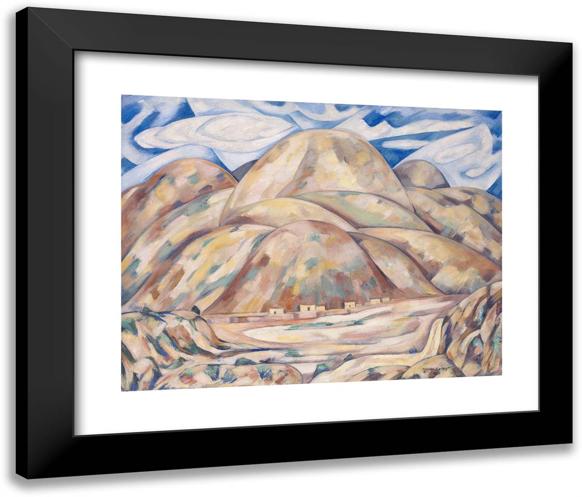 Landscape No. 3, Cash Entry Mines, New Mexico 24x20 Black Modern Wood Framed Art Print Poster by Hartley, Marsden