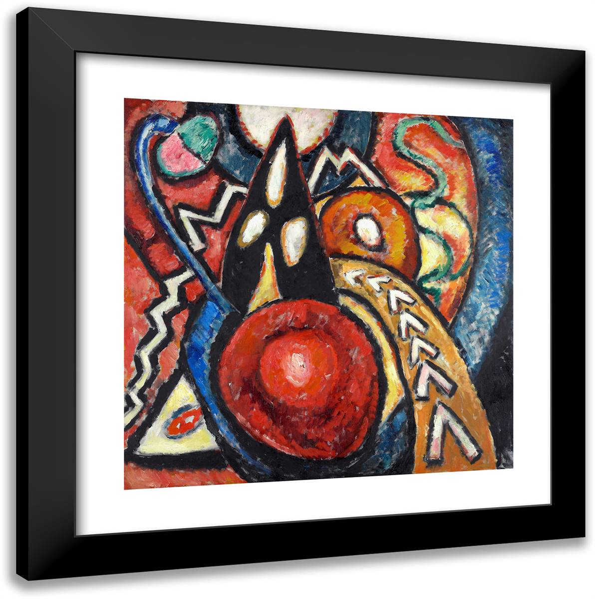 Movements 20x20 Black Modern Wood Framed Art Print Poster by Hartley, Marsden