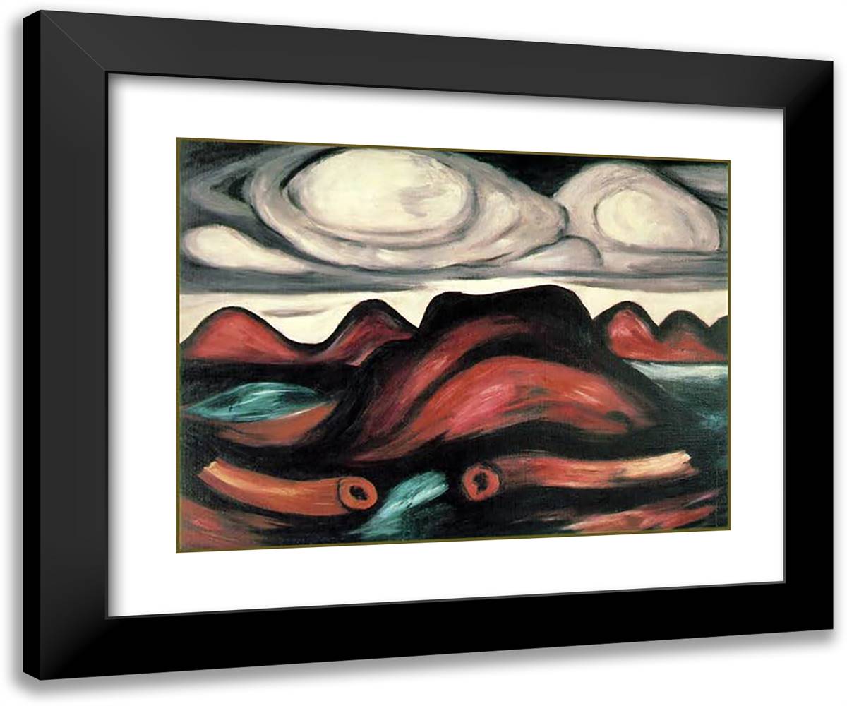 New Mexico Recollections, No. 12 24x20 Black Modern Wood Framed Art Print Poster by Hartley, Marsden