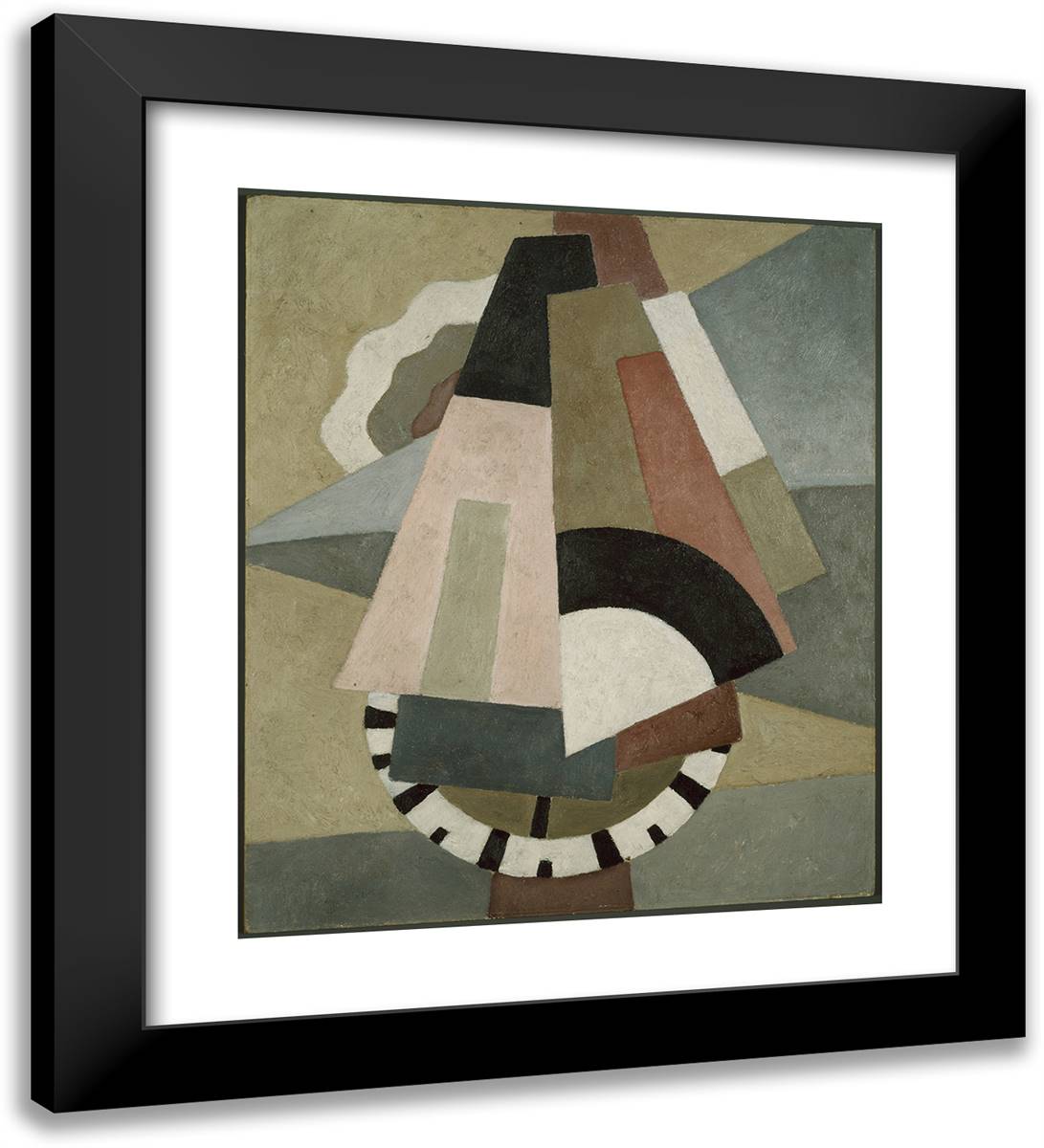 Provincetown 20x22 Black Modern Wood Framed Art Print Poster by Hartley, Marsden