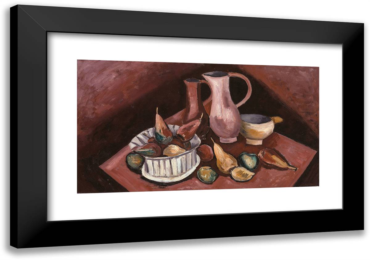 Still Life No. 3 24x17 Black Modern Wood Framed Art Print Poster by Hartley, Marsden