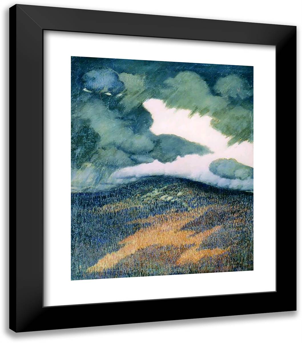 Storm Clouds, Maine 20x23 Black Modern Wood Framed Art Print Poster by Hartley, Marsden