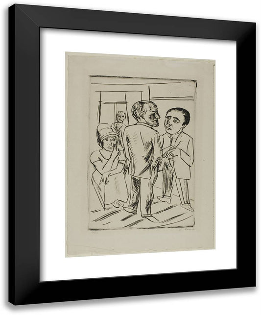At the Hotel (The Dollar) 19x24 Black Modern Wood Framed Art Print Poster by Beckmann, Max