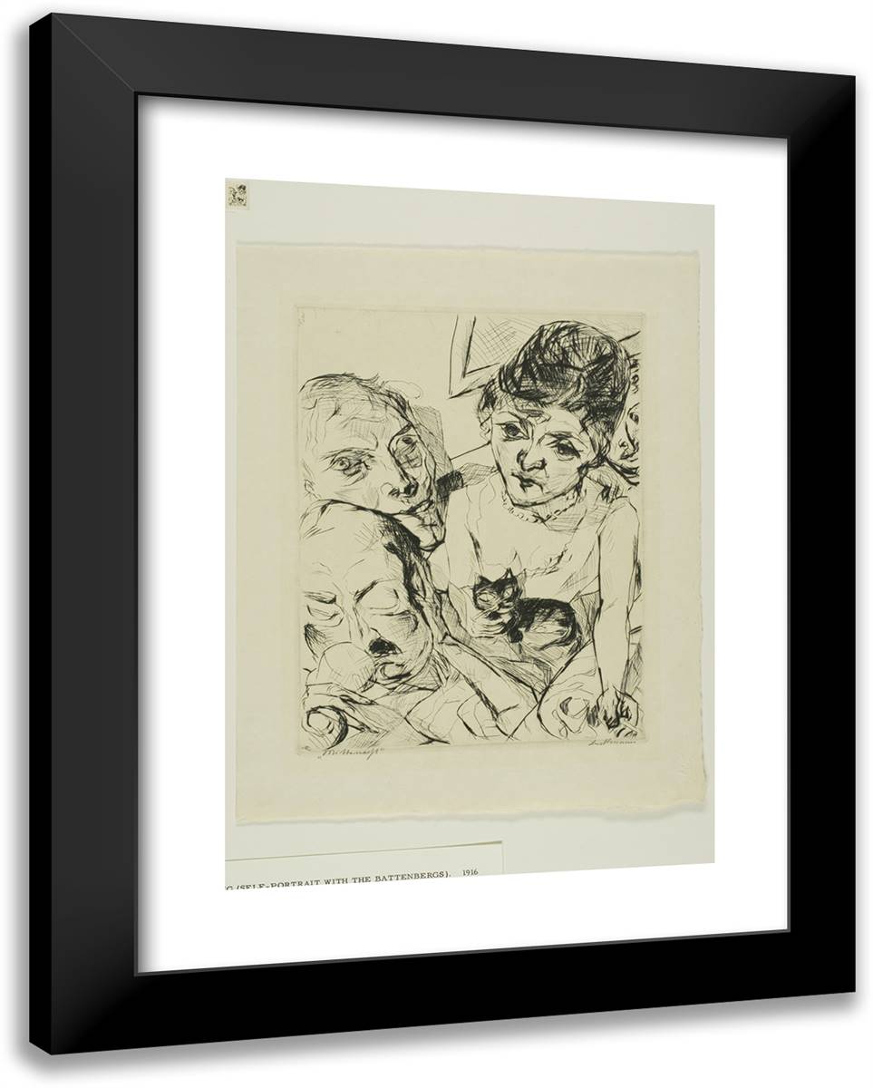 Evening, Plate Ten from Gesichter 19x24 Black Modern Wood Framed Art Print Poster by Beckmann, Max