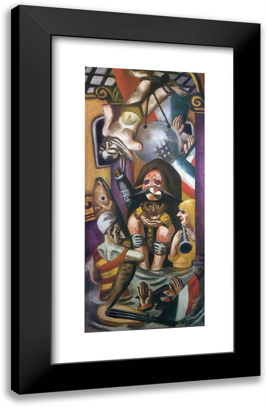 Galleria Umberto 15x24 Black Modern Wood Framed Art Print Poster by Beckmann, Max