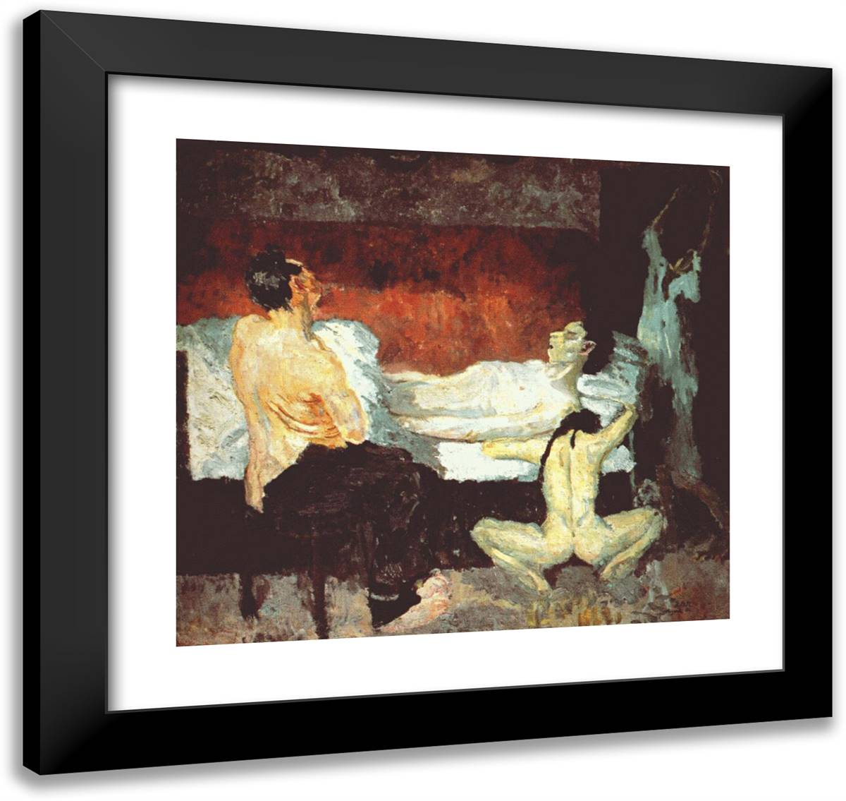 Great Scene of Agony 21x20 Black Modern Wood Framed Art Print Poster by Beckmann, Max