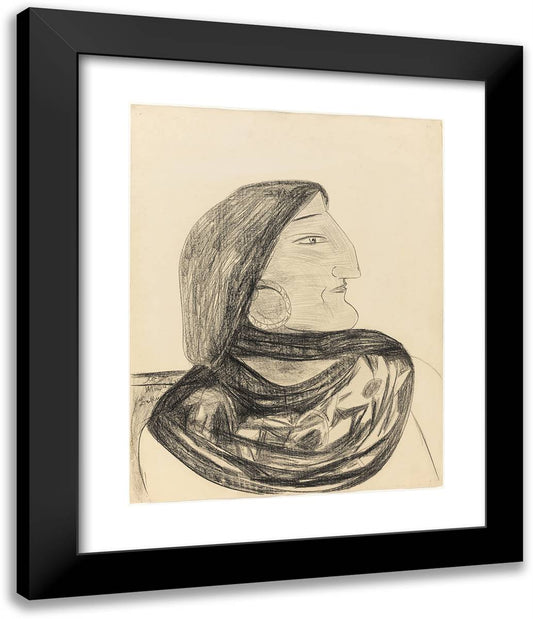 Ilonka 20x24 Black Modern Wood Framed Art Print Poster by Beckmann, Max