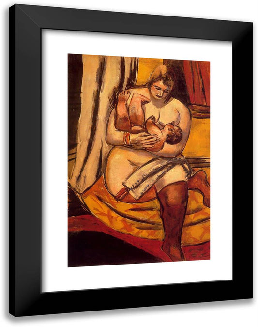 Motherhood 18x24 Black Modern Wood Framed Art Print Poster by Beckmann, Max