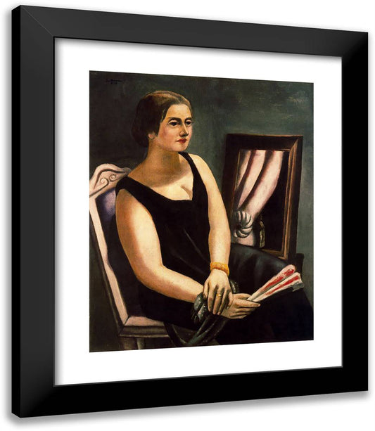 Portrait of Minna Beckmann-Tube 20x23 Black Modern Wood Framed Art Print Poster by Beckmann, Max