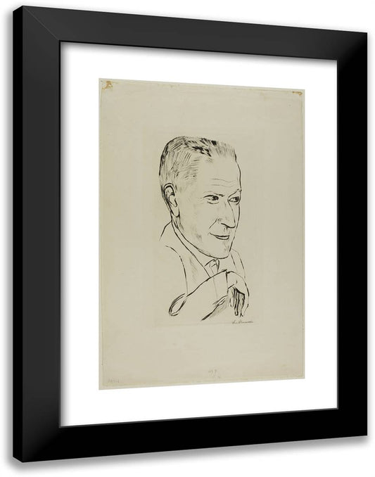 Portrait of Reinhard Pieper 18x24 Black Modern Wood Framed Art Print Poster by Beckmann, Max