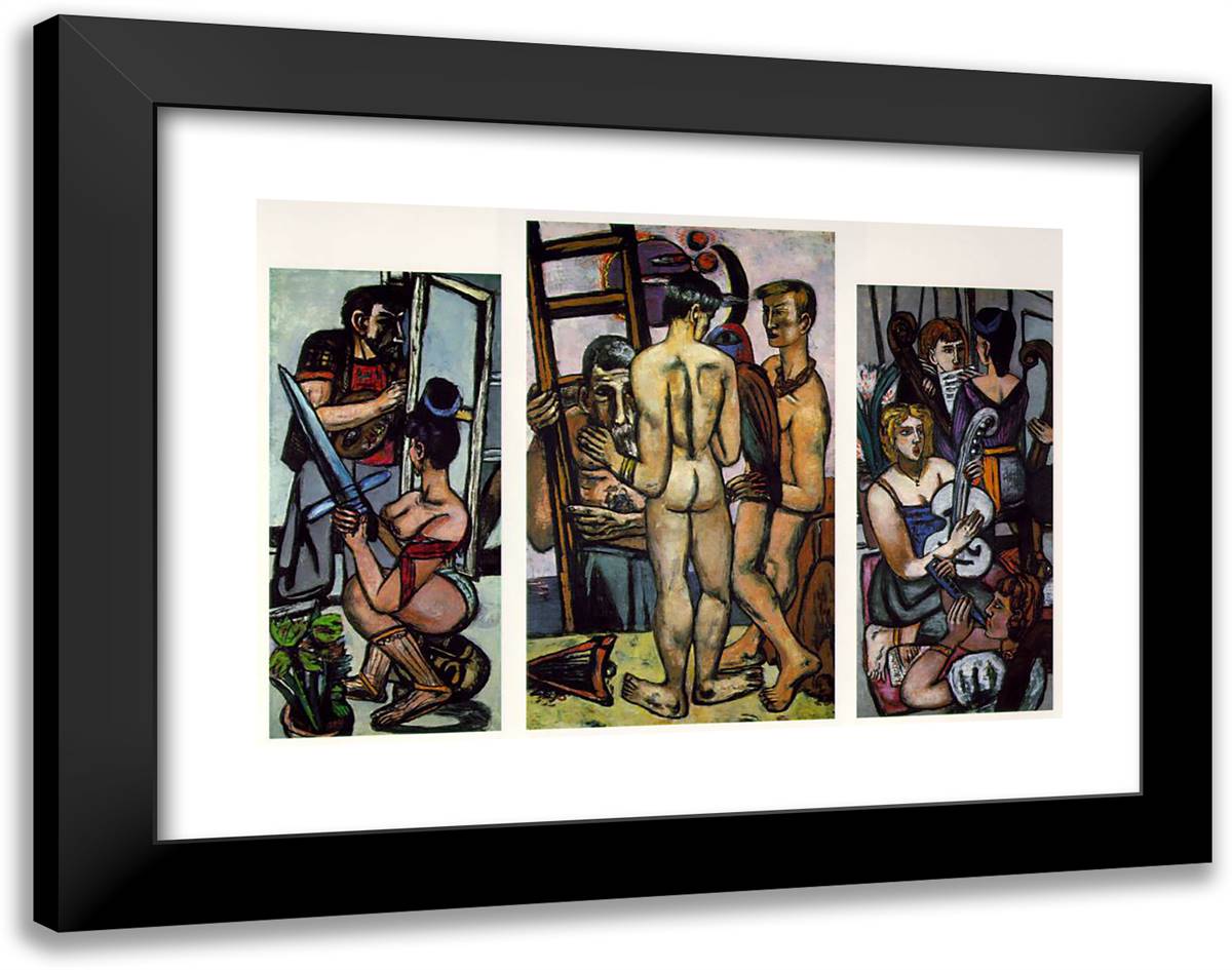 The Argonauts 24x19 Black Modern Wood Framed Art Print Poster by Beckmann, Max